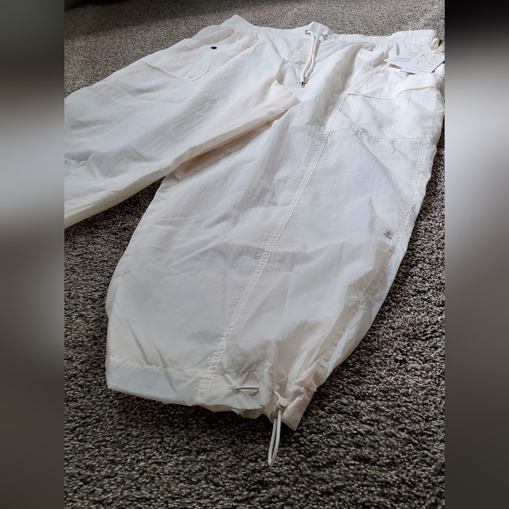NWT Athleta + Alicia Keys High Waist Utility Pant in Magnolia White - Picture 4 of 11